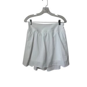 Spanx White Pleated Mesh Active Tennis Skort Size Large